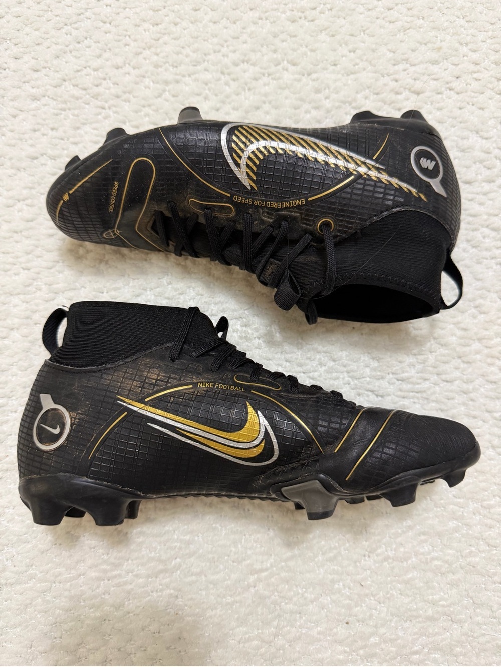 Nike Mercurial Superfly 8 Elite Black Cave Stone Kids Size 4Y